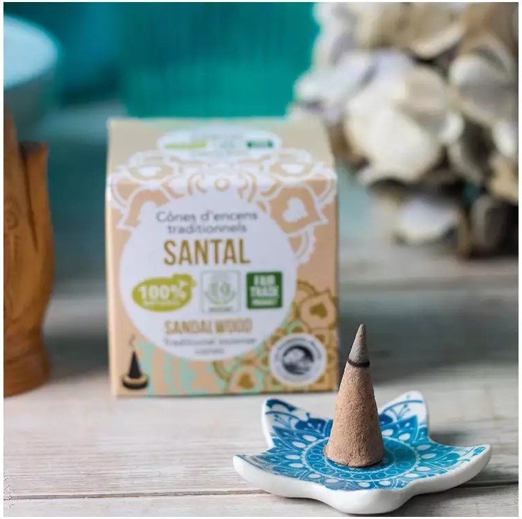 100% természetes füstölőkúp - meleg, fás, édes ellazító illat - megnyugvás, relaxáció, mély álmok