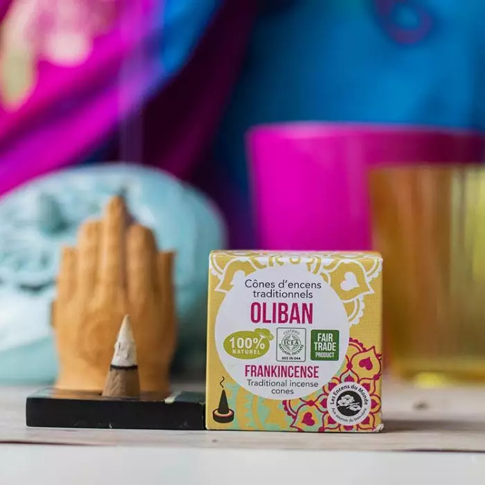 100% természetes, ICEA minősített füstölőkúp - meleg, balzsamos illat - ellazulás, belső béke, bizalom