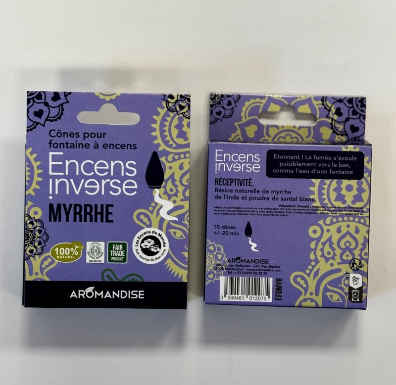 100% természetes füstölőkúp - lágy, meleg, fűszeres illat - földelés, védelem, áldás, női energiák