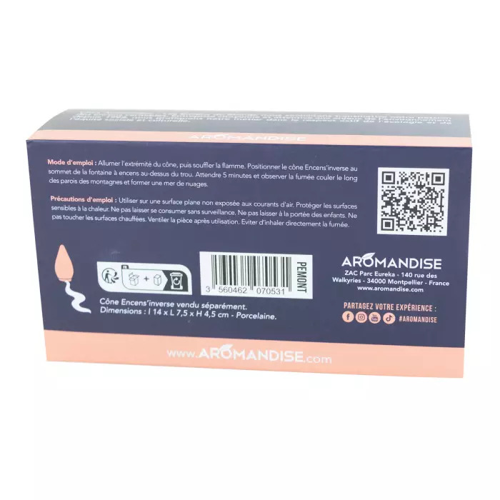 Dekoratív fekete kerámia füstölőtartó / égető visszaáramló füstölőkúpokhoz.