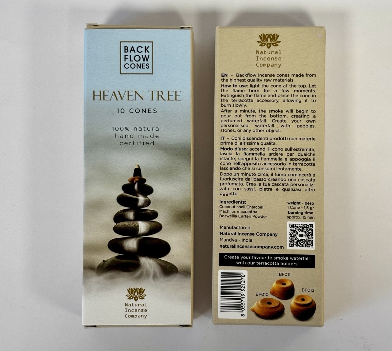 100 % természetes füstölőkúp valódi tömjén gyantával - Boswellia carterii - meditáció, fény, tisztítás, áldás