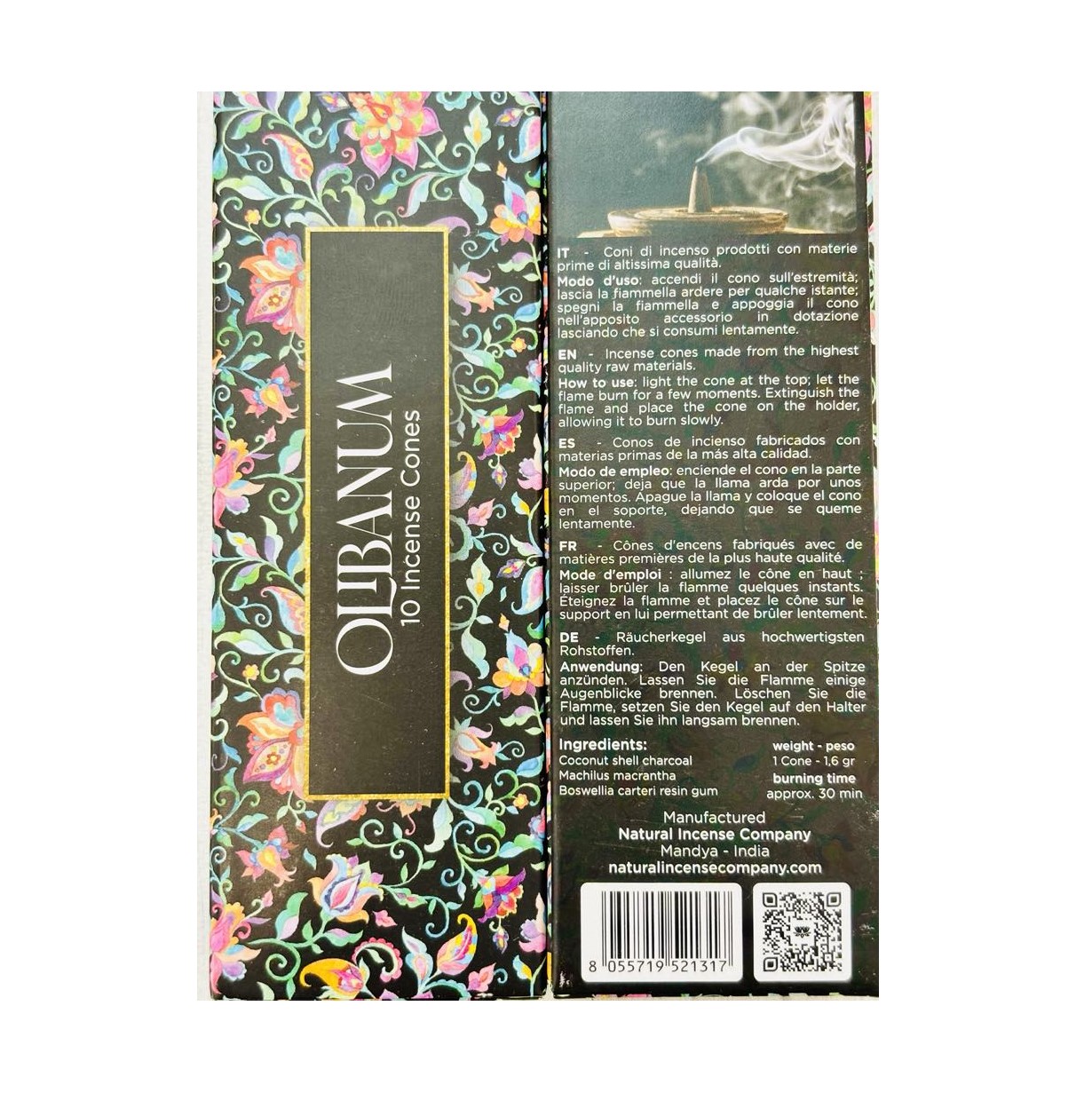 100 % természetes füstölőkúp valódi tömjén gyantával - Boswellia carterii - meditáció, fény, tisztítás, áldás