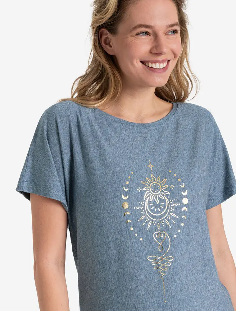 Spirit of Om - Bio női póló - turmalinnal - Természetes - Holisztikus - Energetizált - Fair Trade