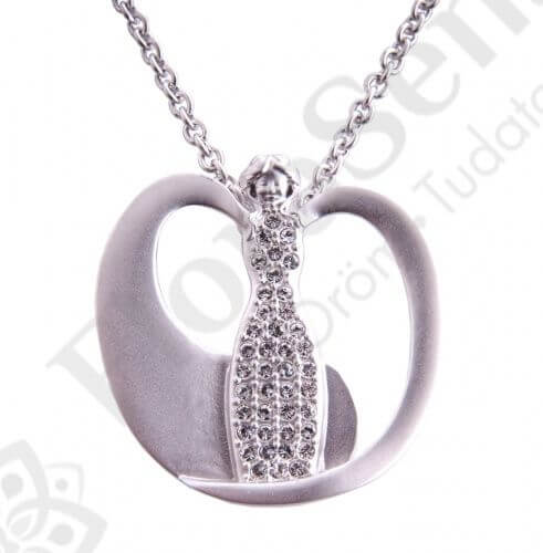 Angyal medál és nyaklánc Swarovski kristállyal Angyal medál és nyaklánc Swarovski kristállyal