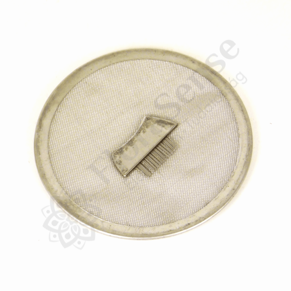 Füstölőrács 8,5 cm Ø rozsdamentes kefével ezüst színben