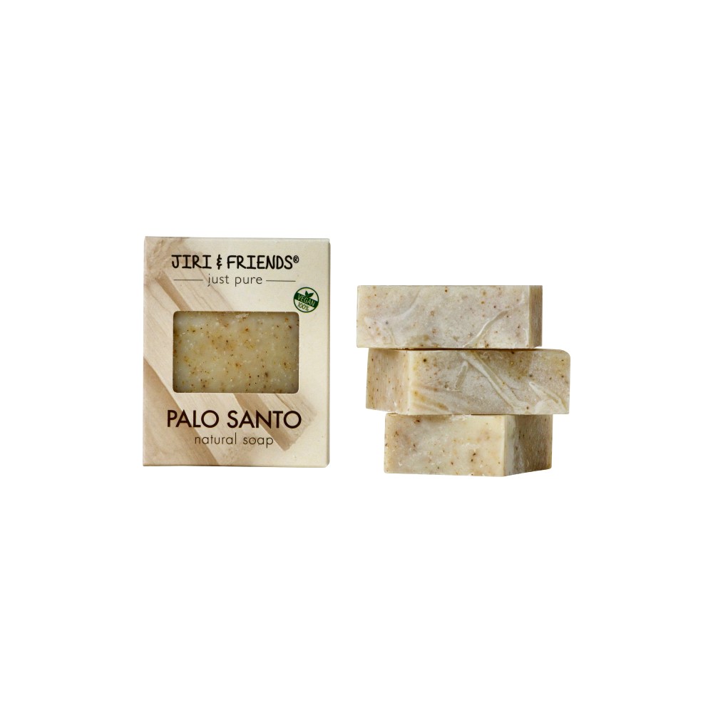 100% természetes, kézműves, vegán natúr szappan prémium minőségű Palo Santo őrleménnyel és BIO Palo Santo illóolajjal.